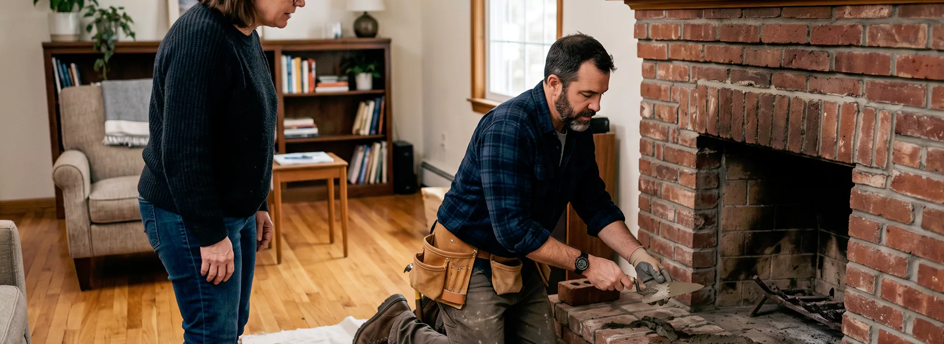 Brick Fireplace Repair in Perth Amboy