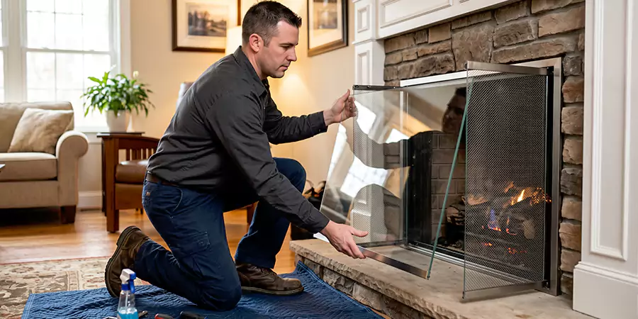 Fireplace Glass Panel and Screen Installation Perth Amboy